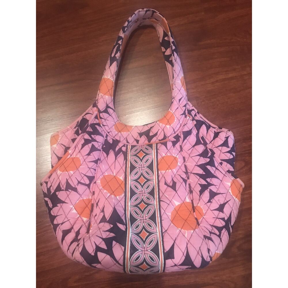 Pre Owned Pink Cloth VERA BRADLEY PURSE & SMALL CHANGE PURSE SET